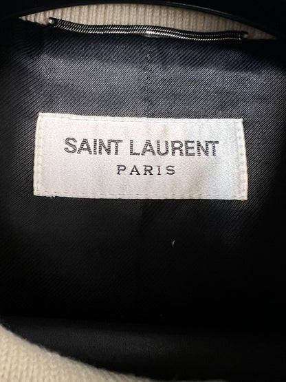 Saint Laurent Cream Varsity Jacket