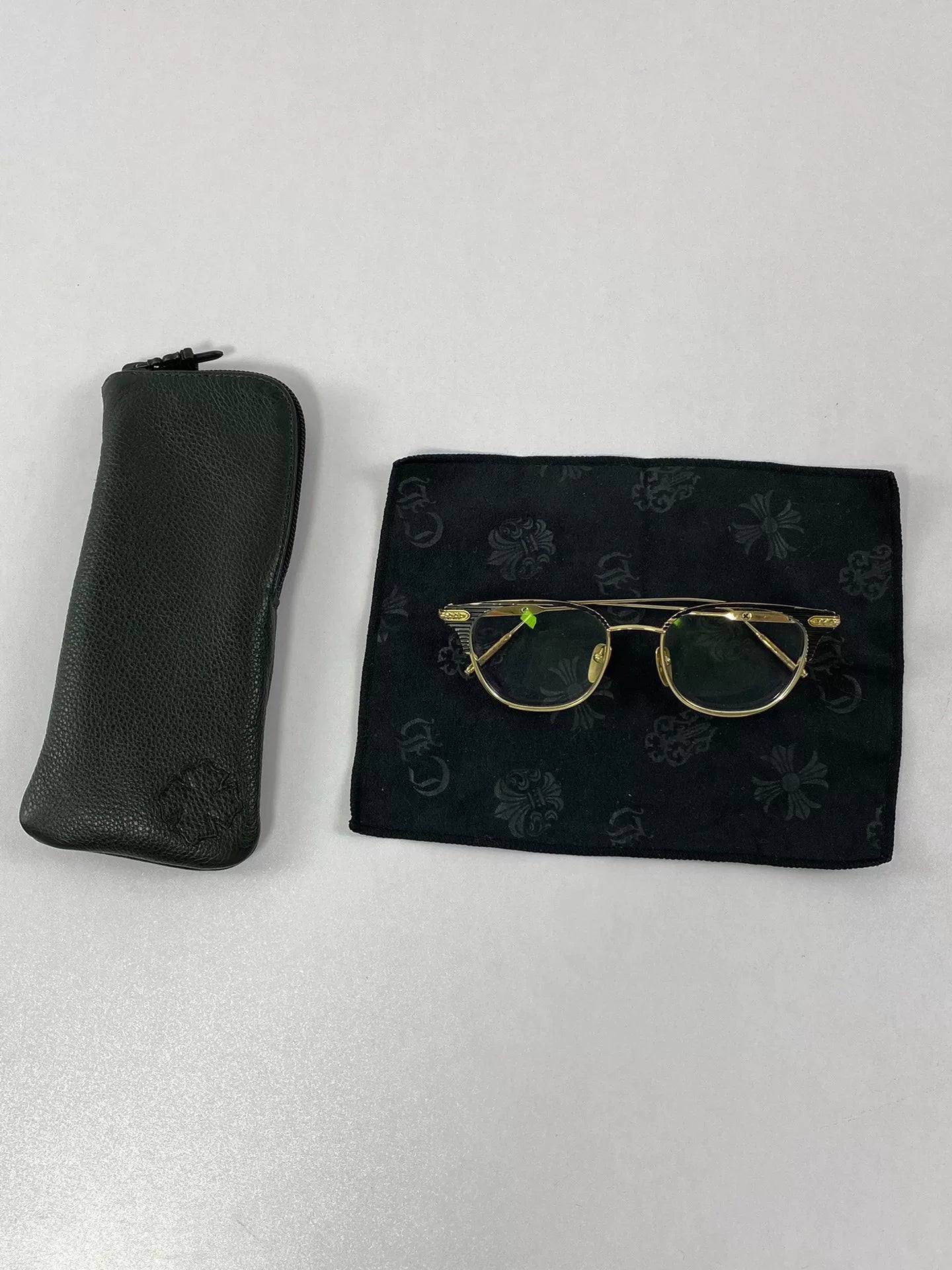 Chrome Hearts Black Gold Vine Glasses
