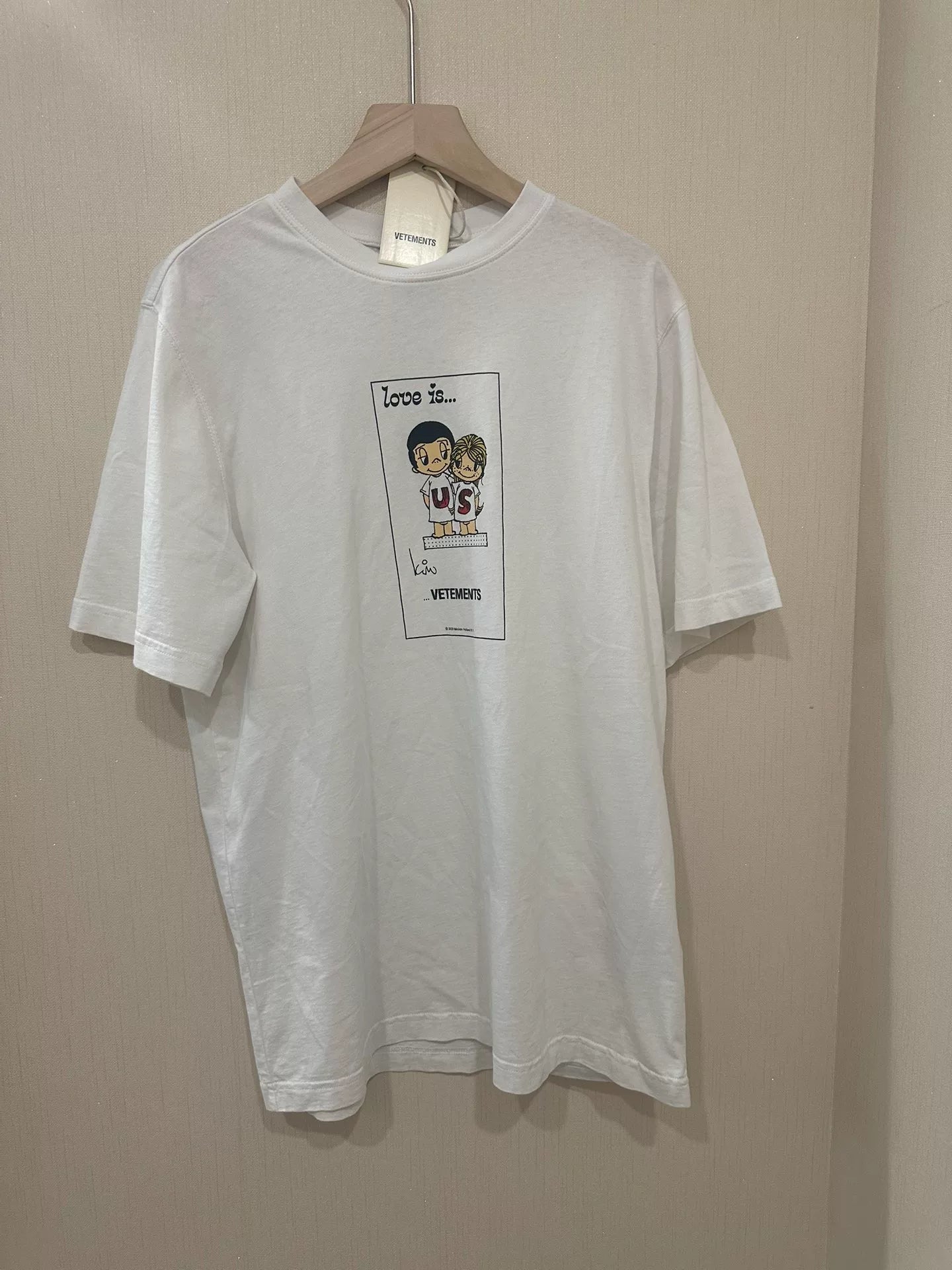 Vetements Cartoon Couple Short Sleeve Tee