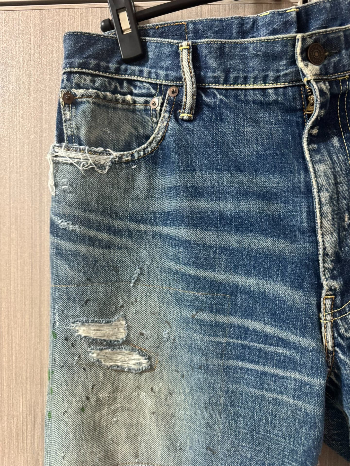 visvim journeyman crash jeans 20ss