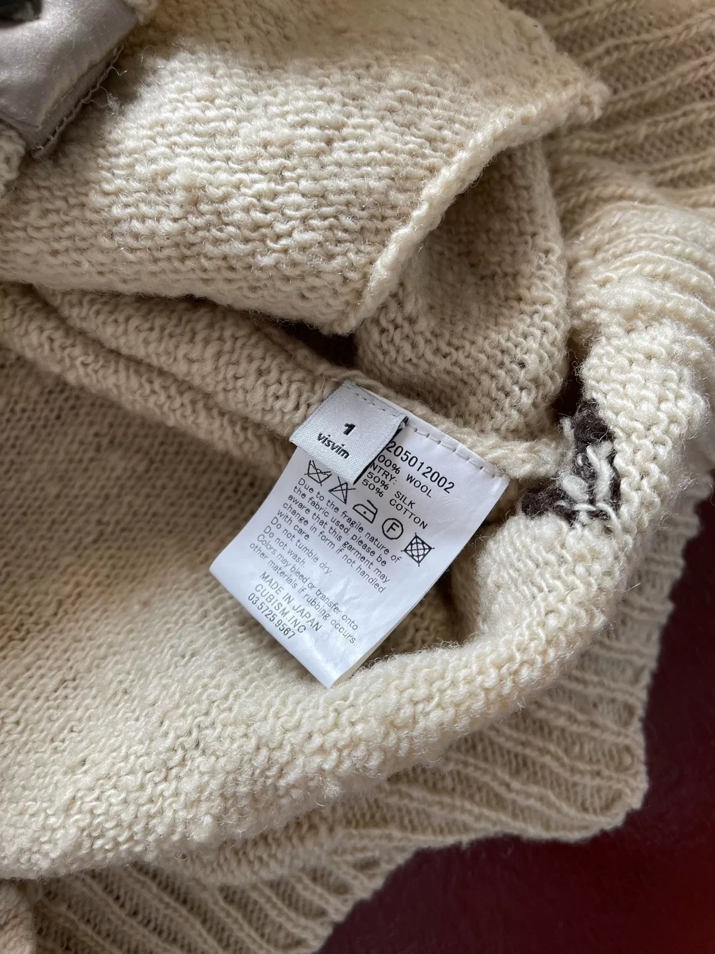 VISVIM SELMER LONG TRIANGLE CARDIGAN