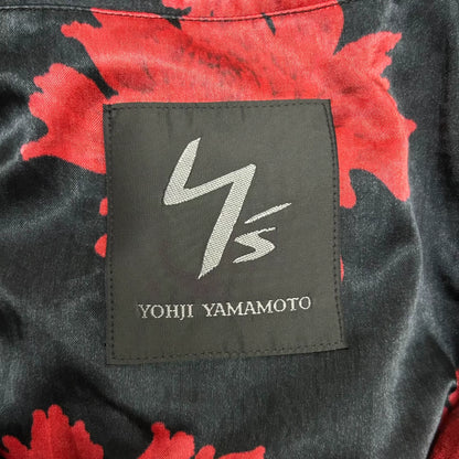 yohji yamamoto floral collar black suit