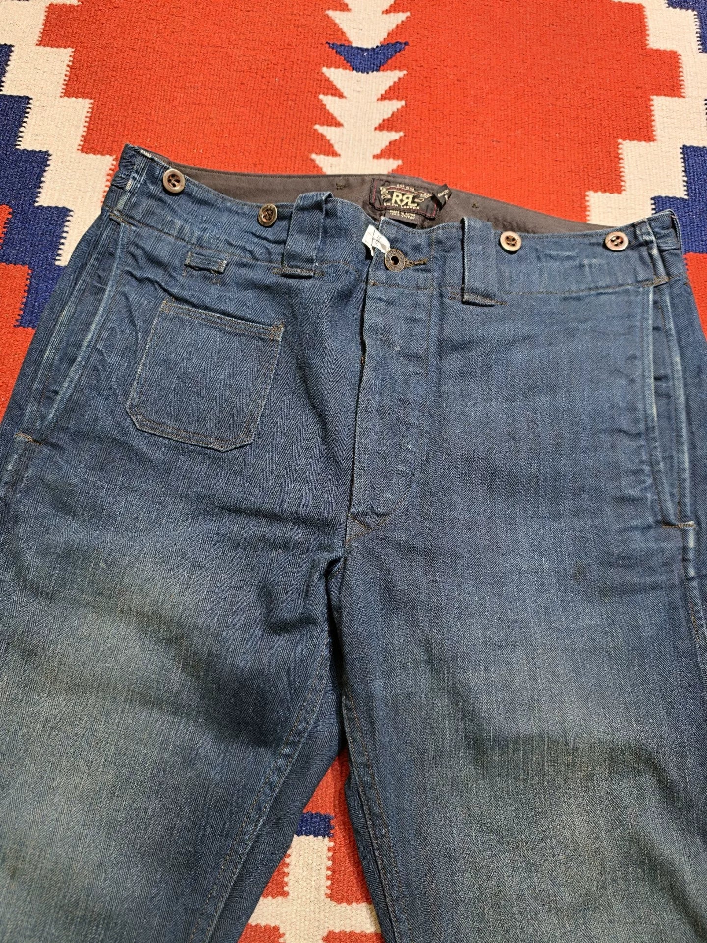 RRL Indigo Herringbone HBT Jeans