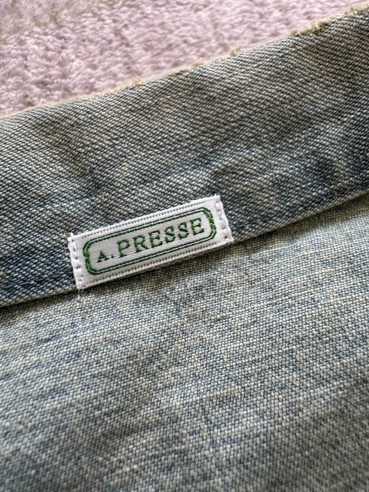 navy denim jacket by A.PRESSE