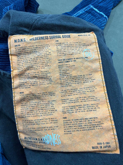 madness kendogi corduroy pants blue dyed