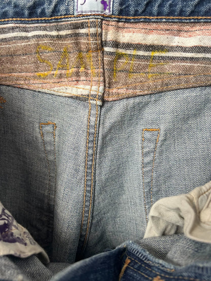 Blue Denim Sample Jeans with Distressing