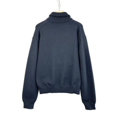 Louis Vuitton Black Wool Polo Collar Sweater