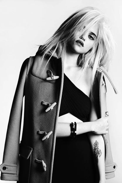 saint laurent wool hooded duffle coat