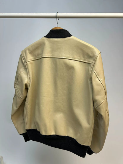 freewheelers skull leather bomber jacket