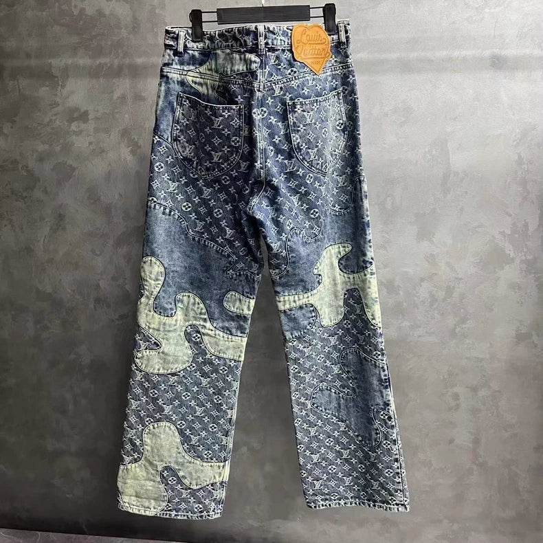 Louis Vuitton Nigo Deconstructed Denim Pants