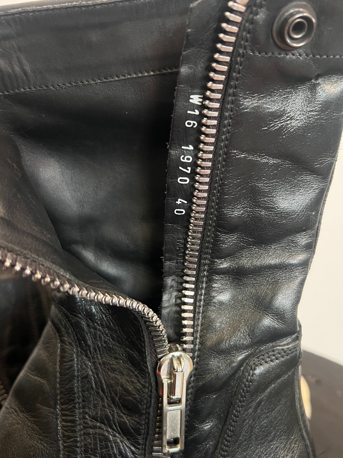Rick Owens Main Line Cowhide Mid-Calf Boots 40