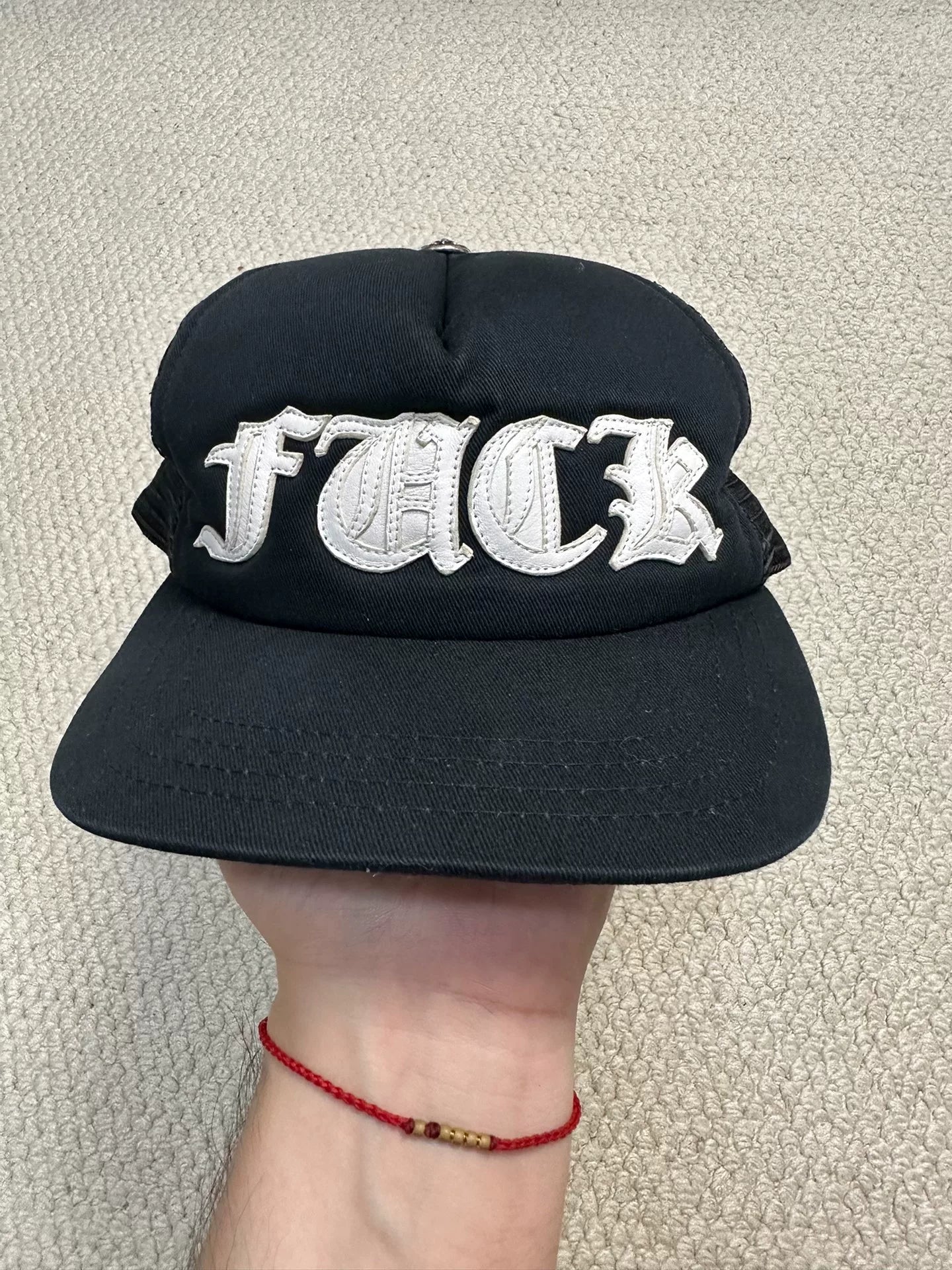 Chrome Hearts FxxK Leather Patch Baseball Cap