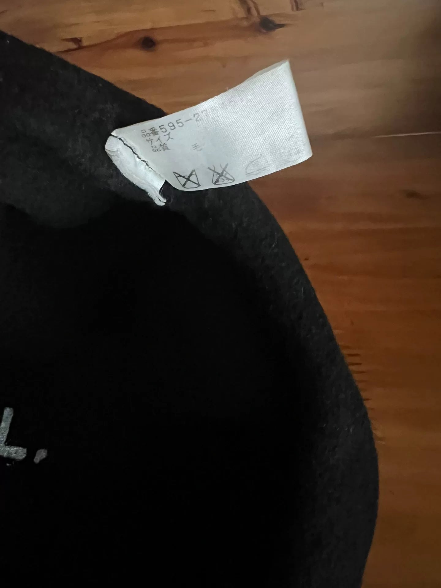 black wool beret hat