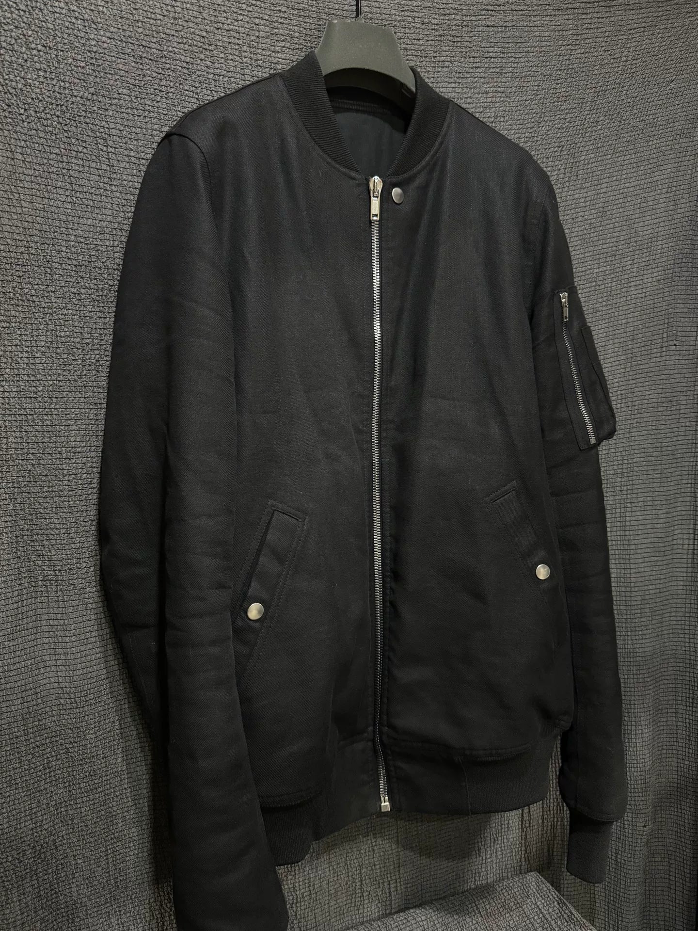 Rick Owens Wool Linen Blend MA-1 Jacket