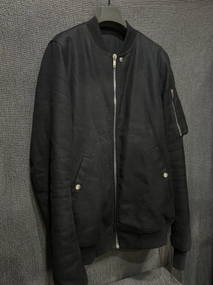 Rick Owens Wool Linen Blend MA-1 Jacket