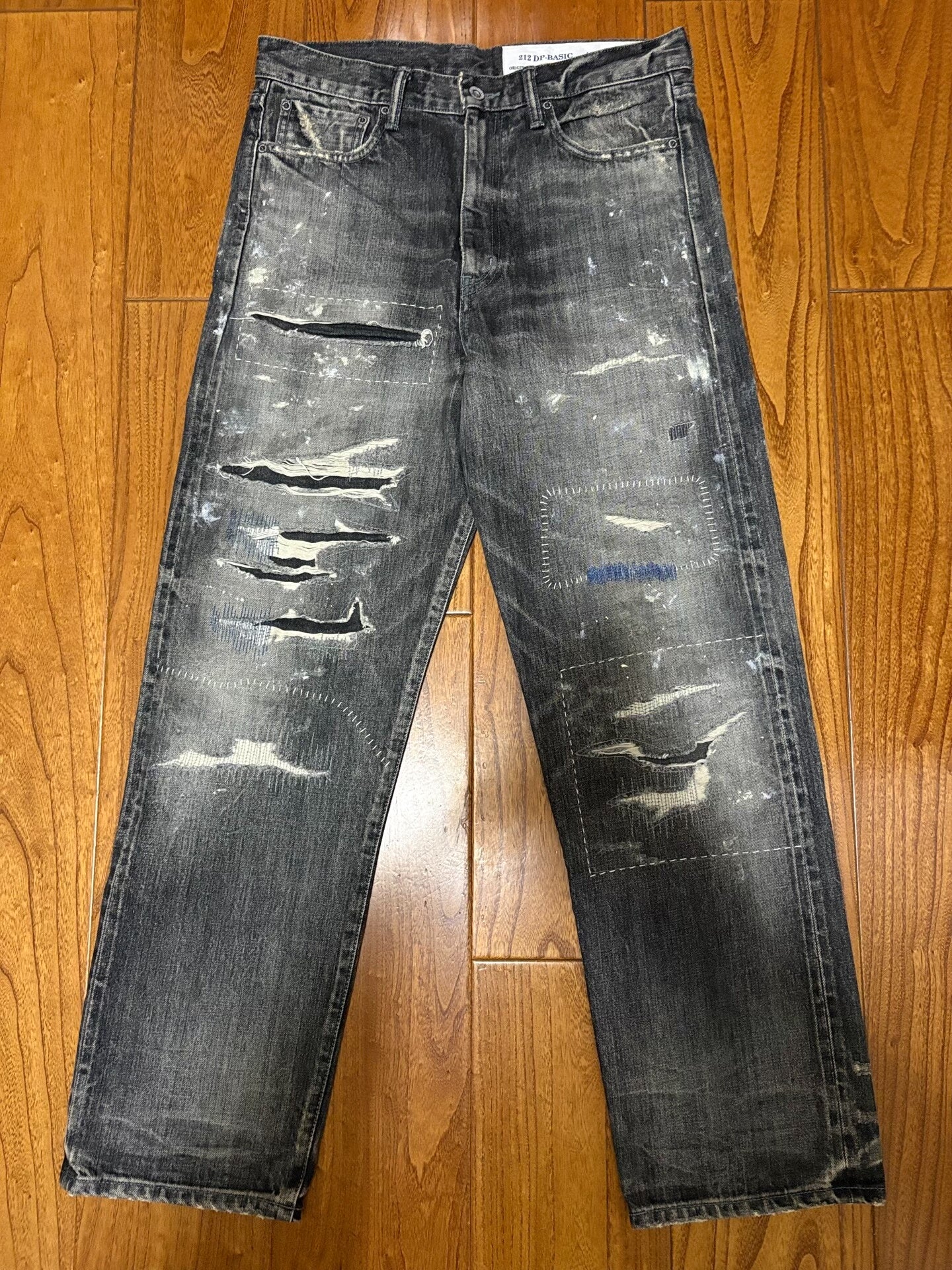 neighborhood scratch savage denim pants