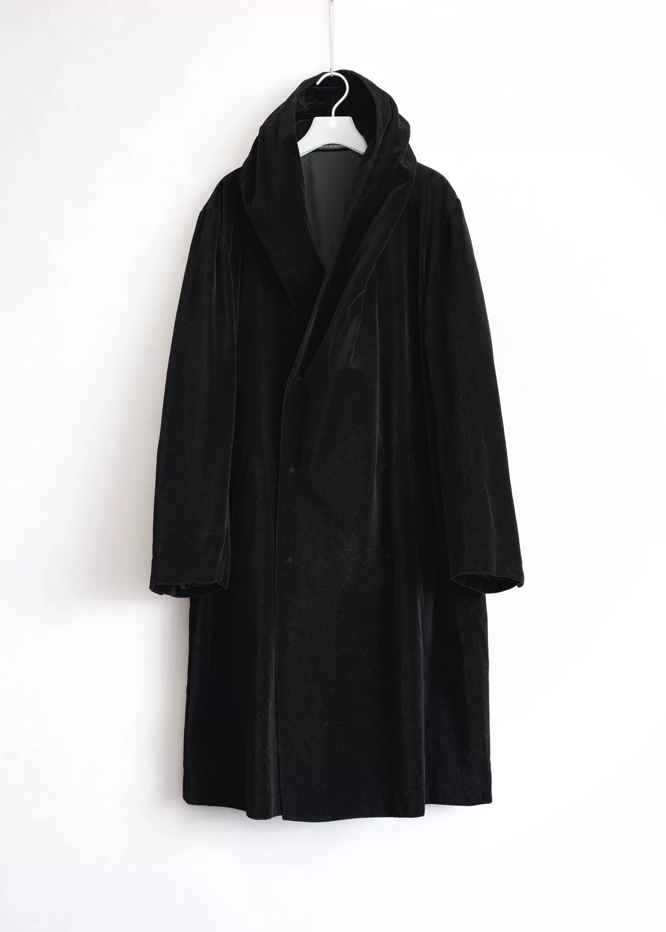 Yohji Yamamoto Velvet Hooded Coat