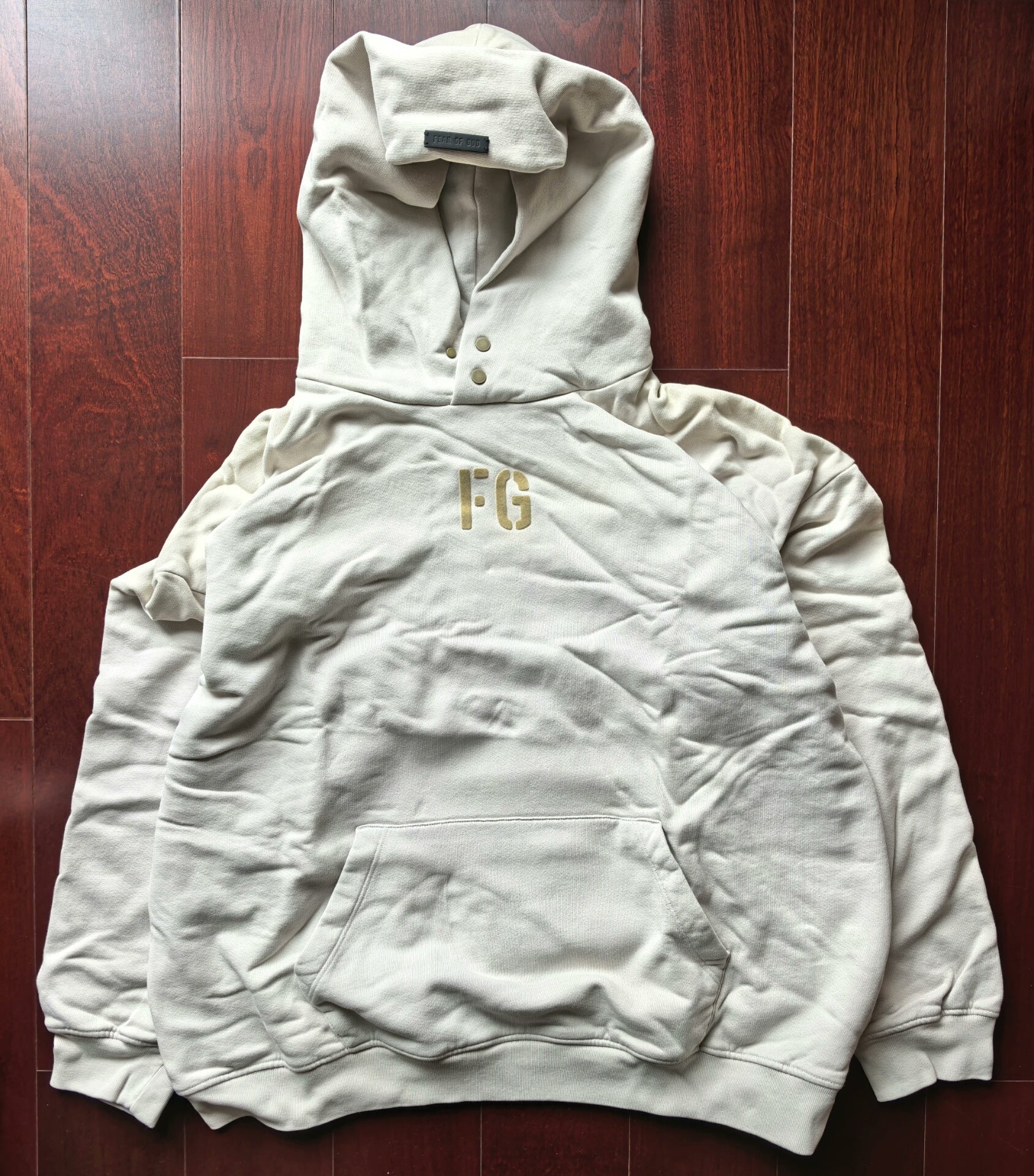fear of god 7th season beige sweatshirt