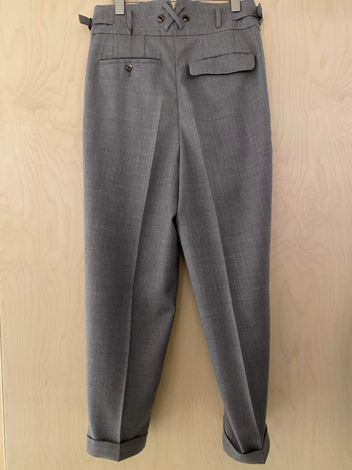UNDERCOVER Light Gray Wool Tapered Pants