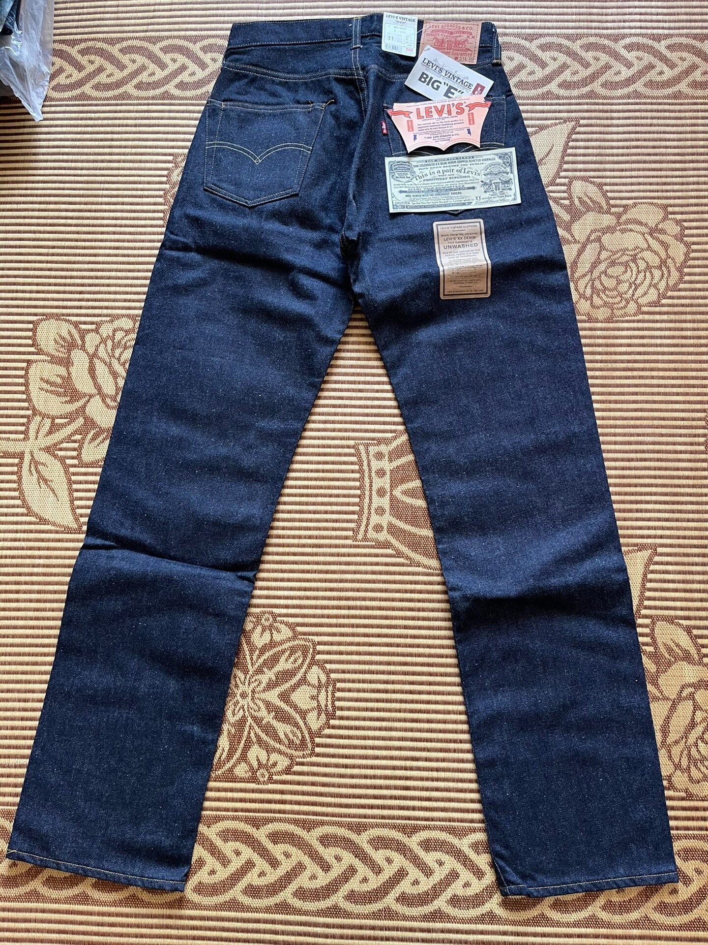 Levi's LVC 501XX Raw Denim Jeans