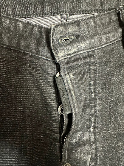 DSquared2 Black Distressed Denim Jeans 46