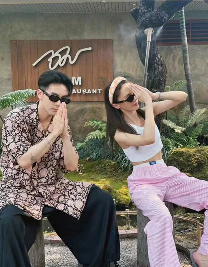 yohji yamamoto floral short sleeve shirt