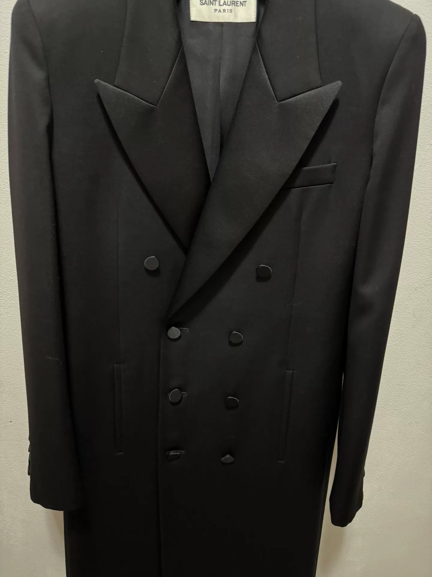 Saint Laurent Black Double-Breasted Coat