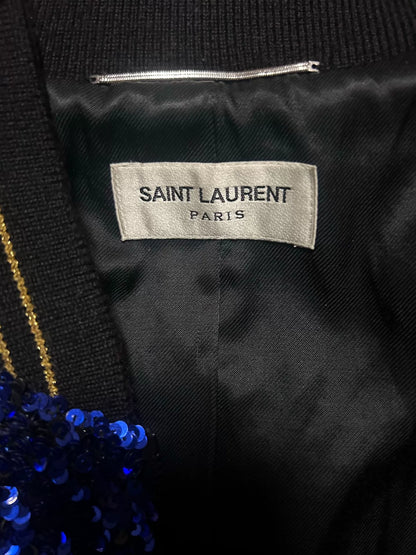 Saint Laurent Black Blue Gradient Jacket
