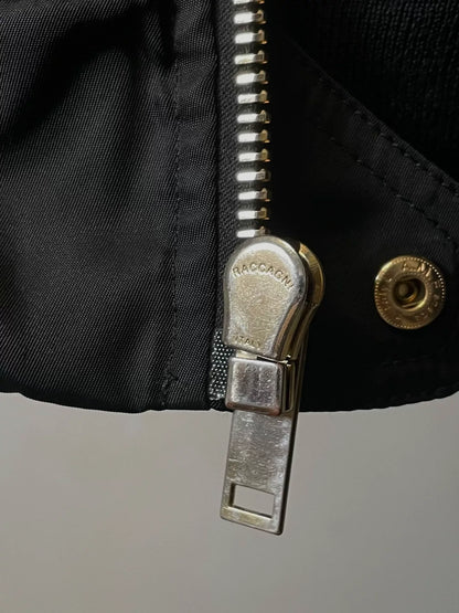 Alexander McQueen Black Gold Bomber Jacket