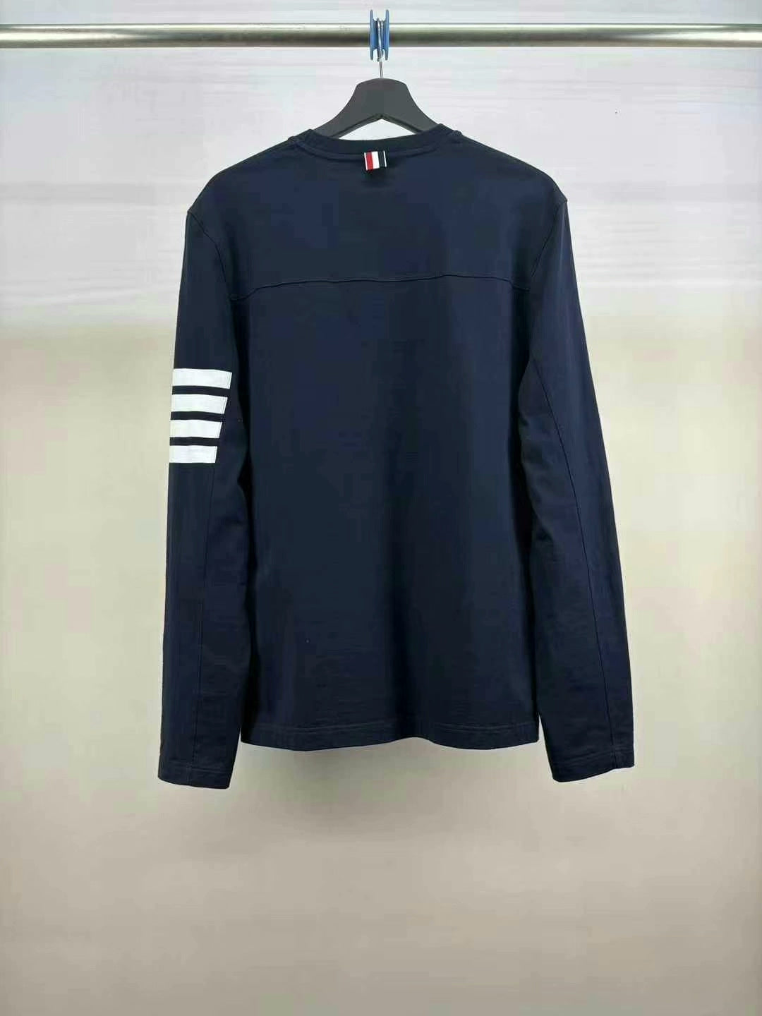 thom browne long sleeve striped t-shirt