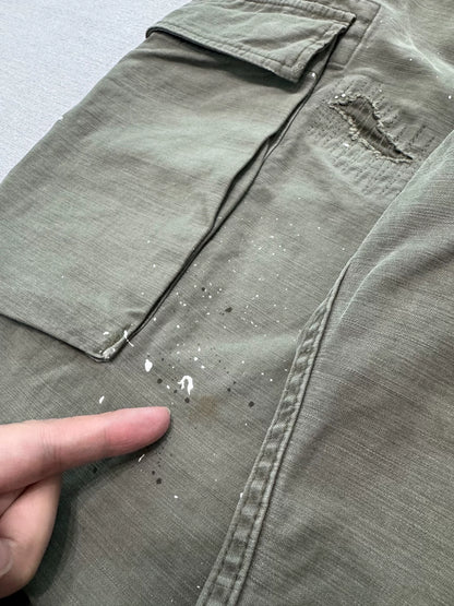 vintage water-washed utility cargo pants