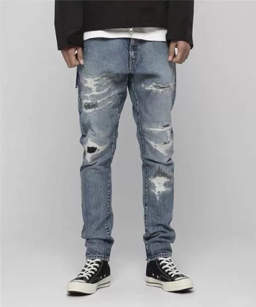 Vanquish & Fragment Distressed Washed Denim Jeans