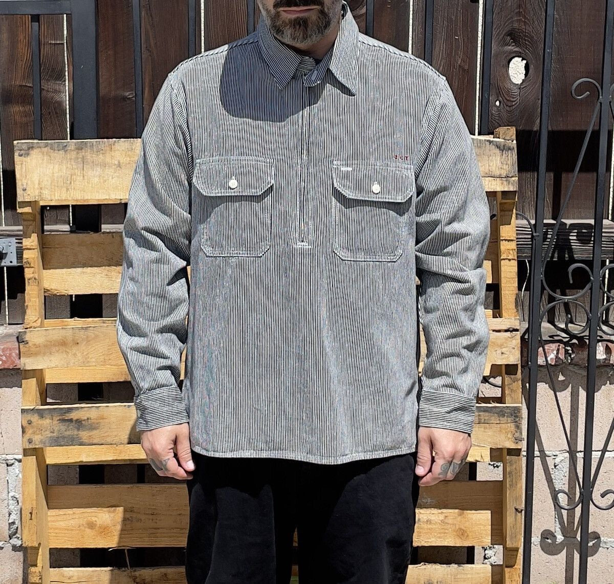Visvim ICT Overpass L/S Half-Zip Shirt