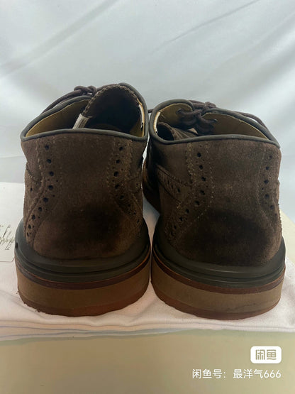 visvim brown brogue leather shoes