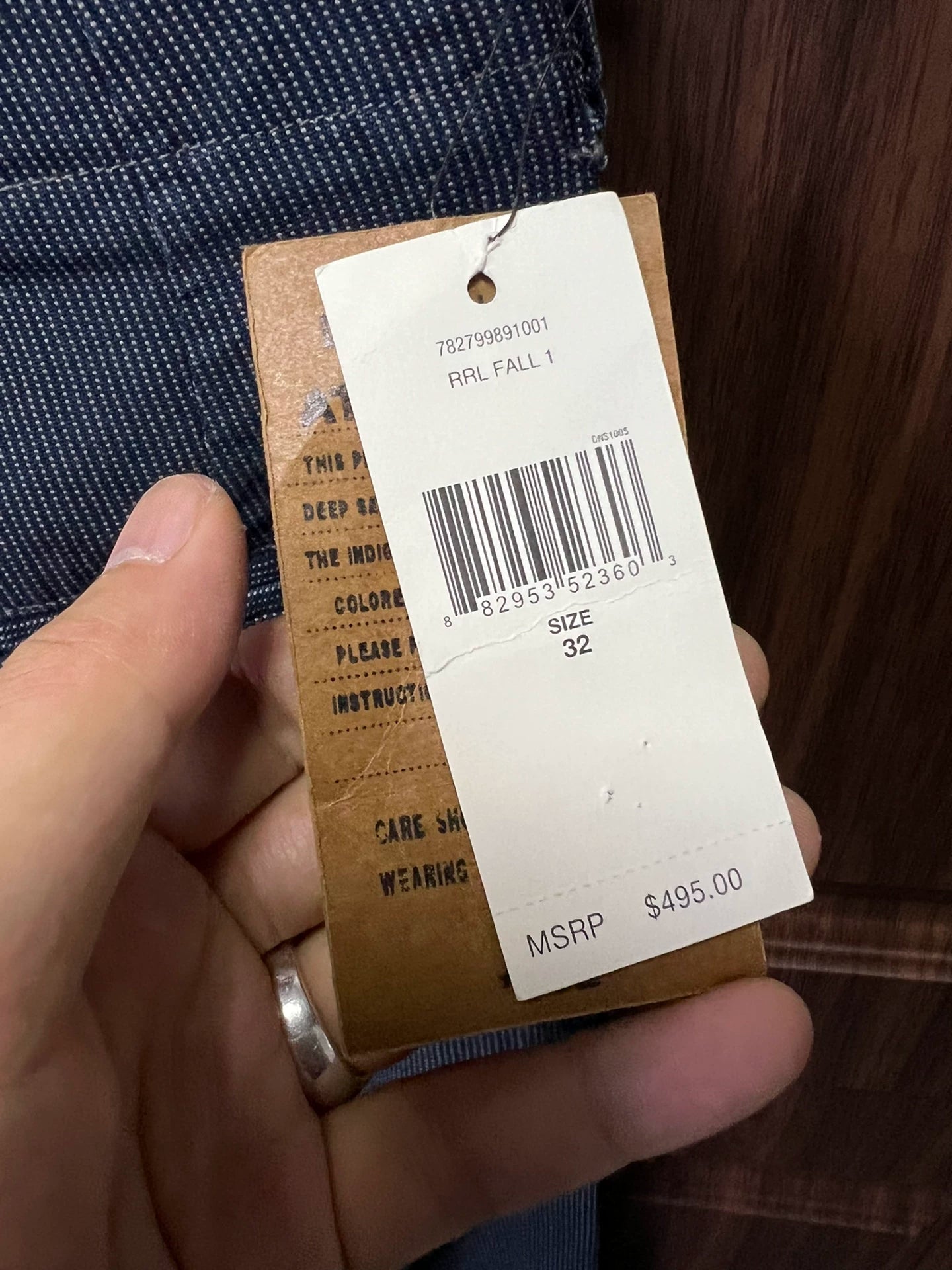 RRL Blue Dyed Military Pants Wabash