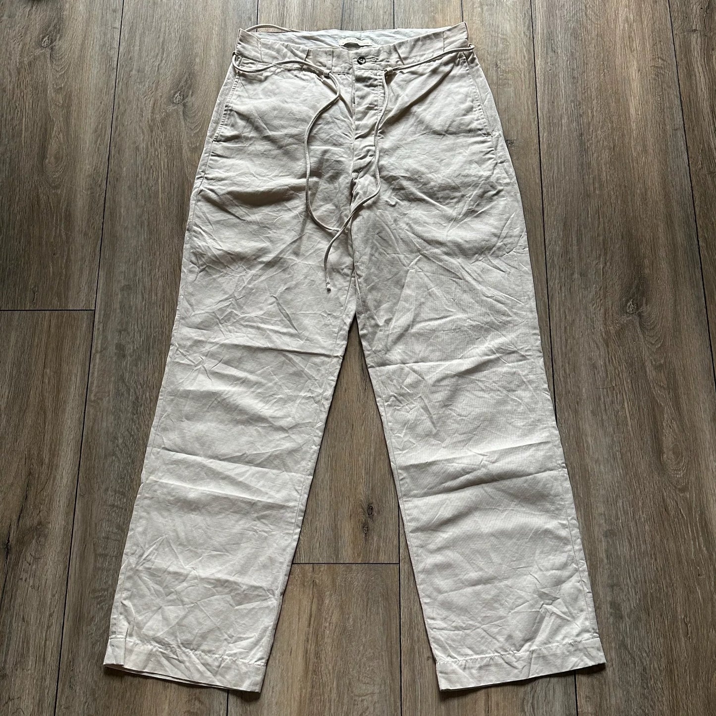 OLD JOE Cotton Linen Beige Pants