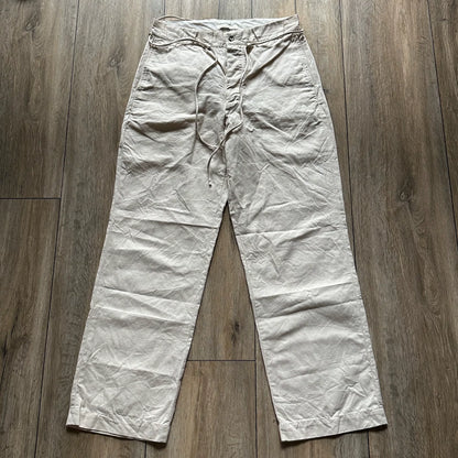 OLD JOE Cotton Linen Beige Pants