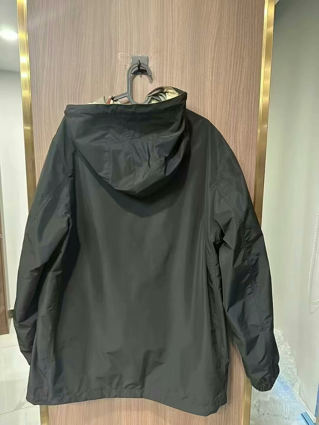 burberry reversible check hooded jacket