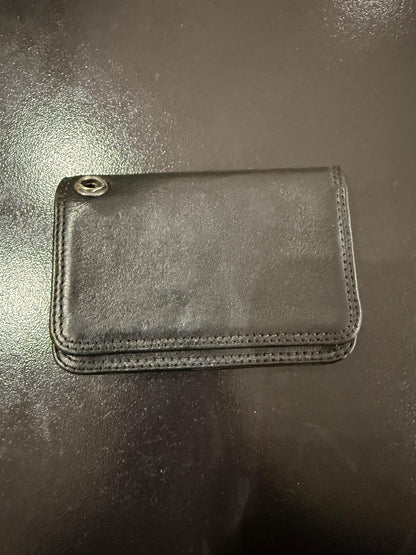 Chrome Hearts Silver Cross Leather Card Holder