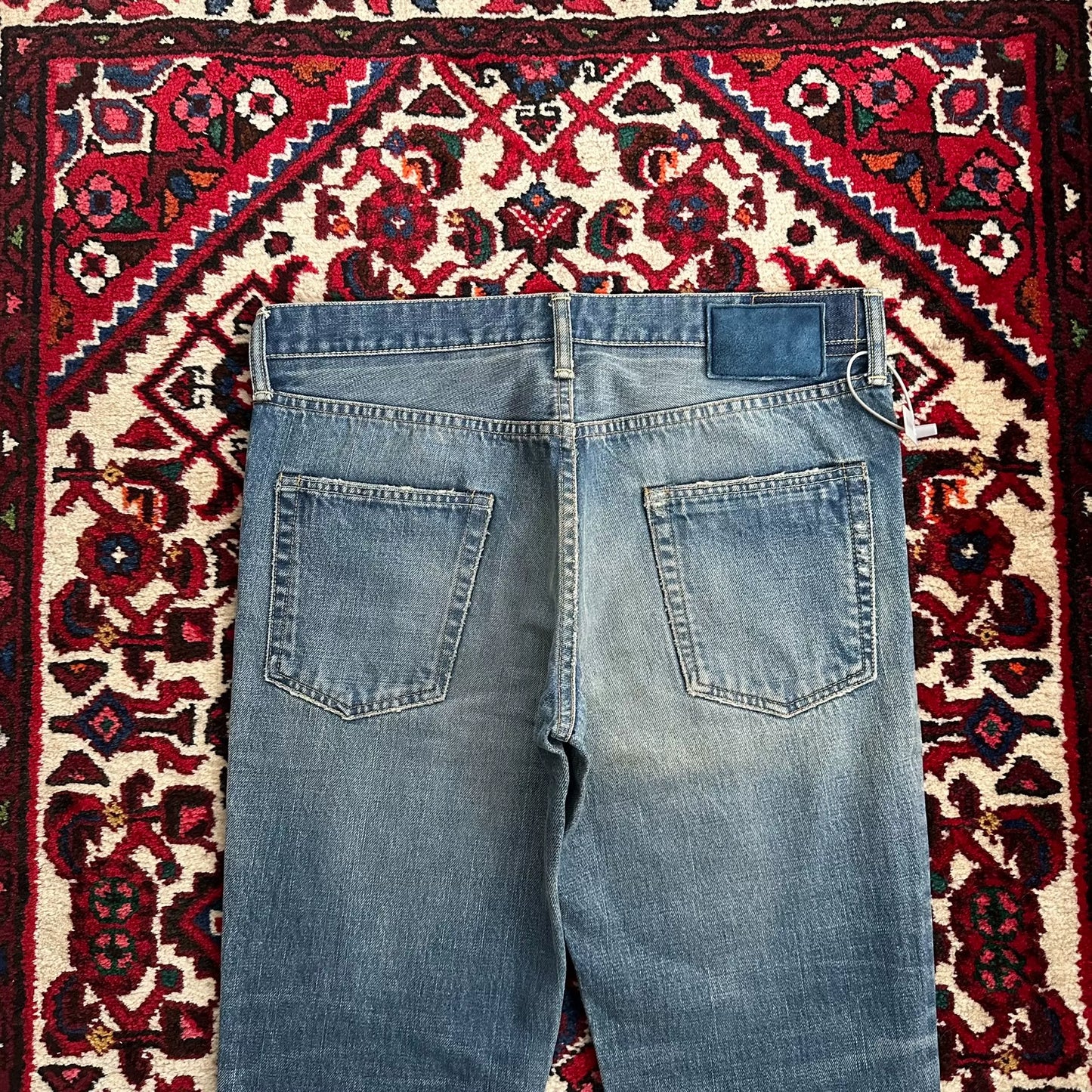 visvim mud-dyed wide-leg jeans