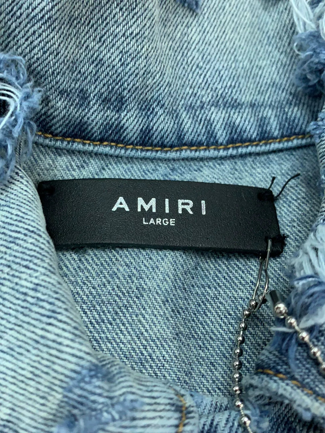 amiri拼皮牛仔夹克 denim jacket