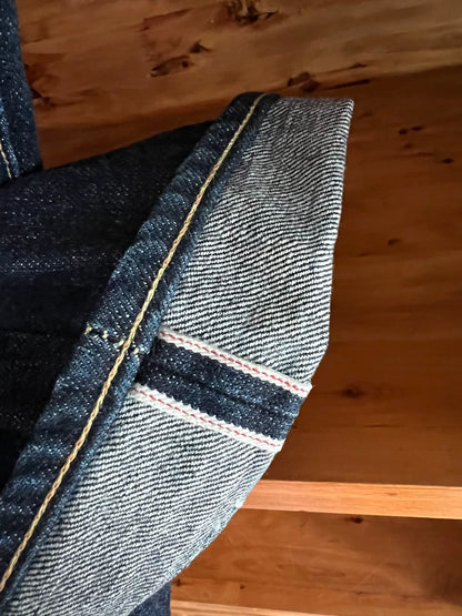 vintage dark denim straight leg pants