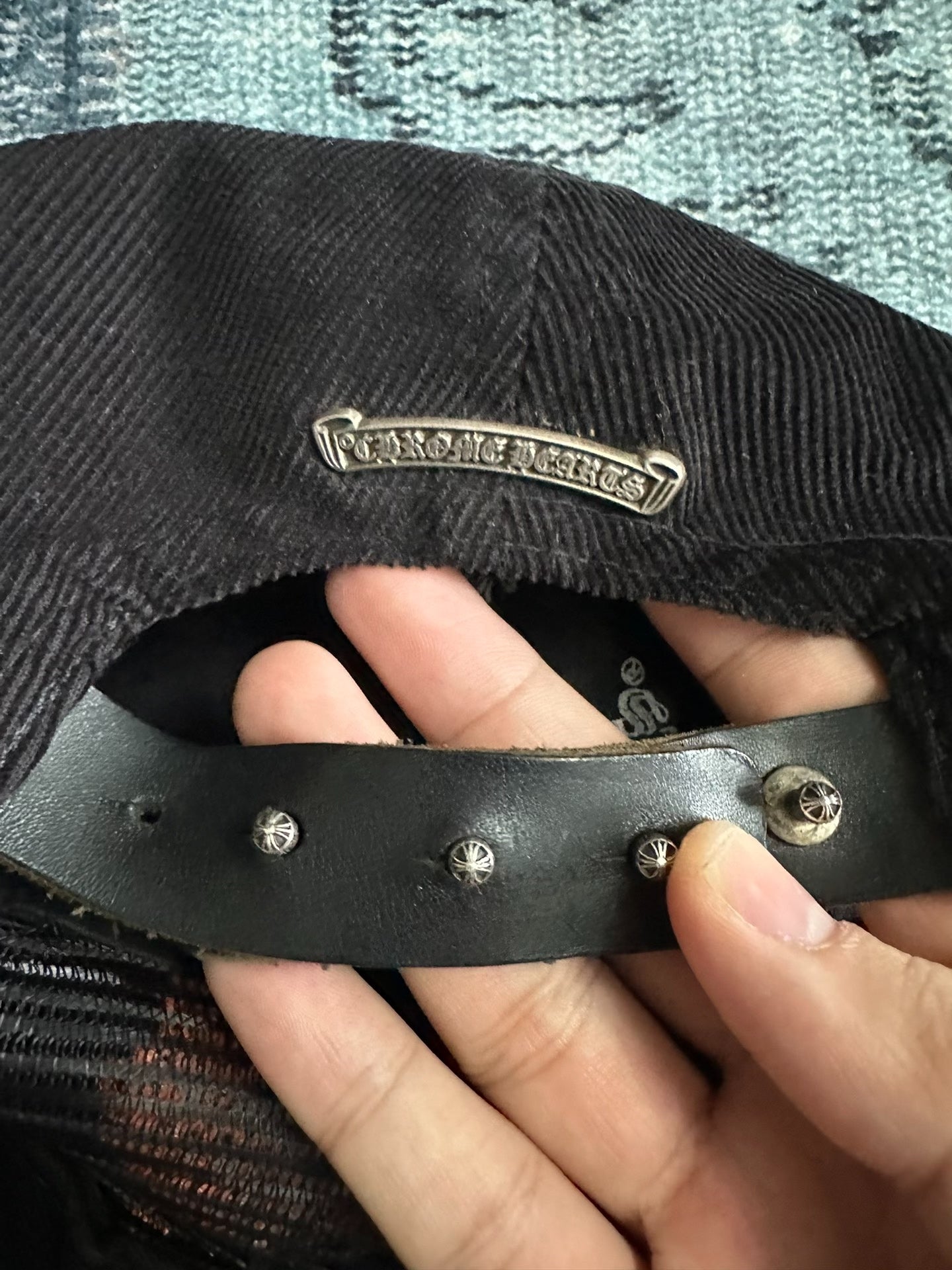 Chrome Hearts Orange Sword Vine Corduroy Cap