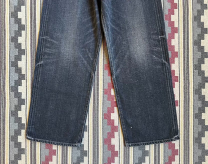 neighborhood washed denim vintage pants black