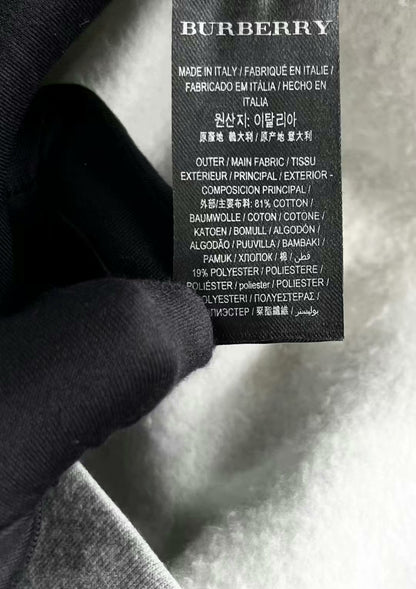 burberry gray stripe logo sweatshirt for women