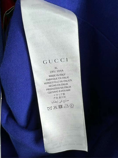 gucci red blue embroidered jacket XL size