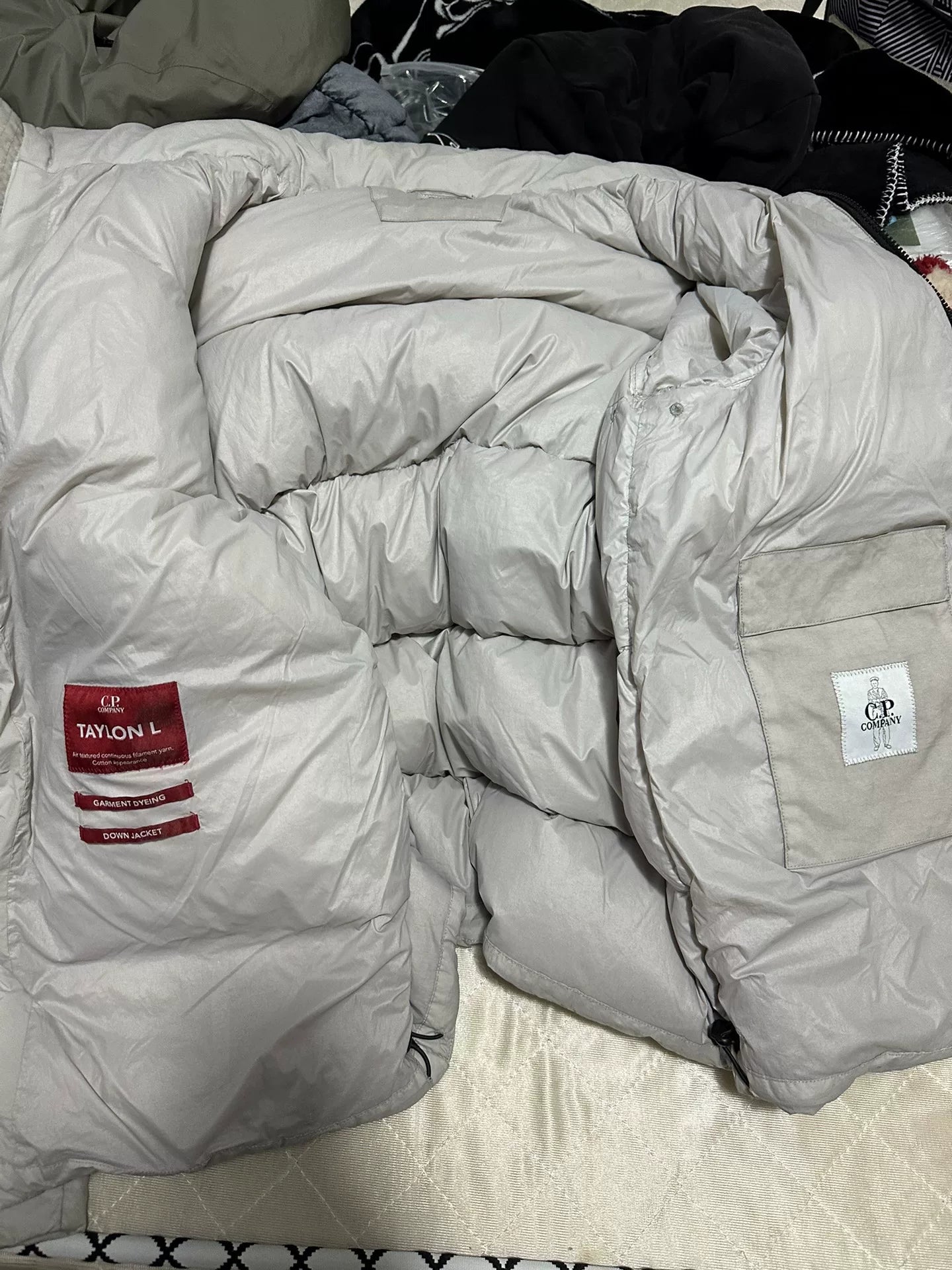 CP Company 23FW Light Gray Down Jacket