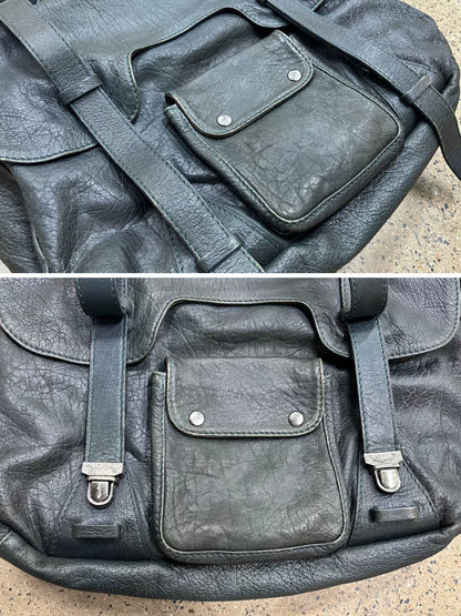 Maison Margiela Mail Bag in Black Leather