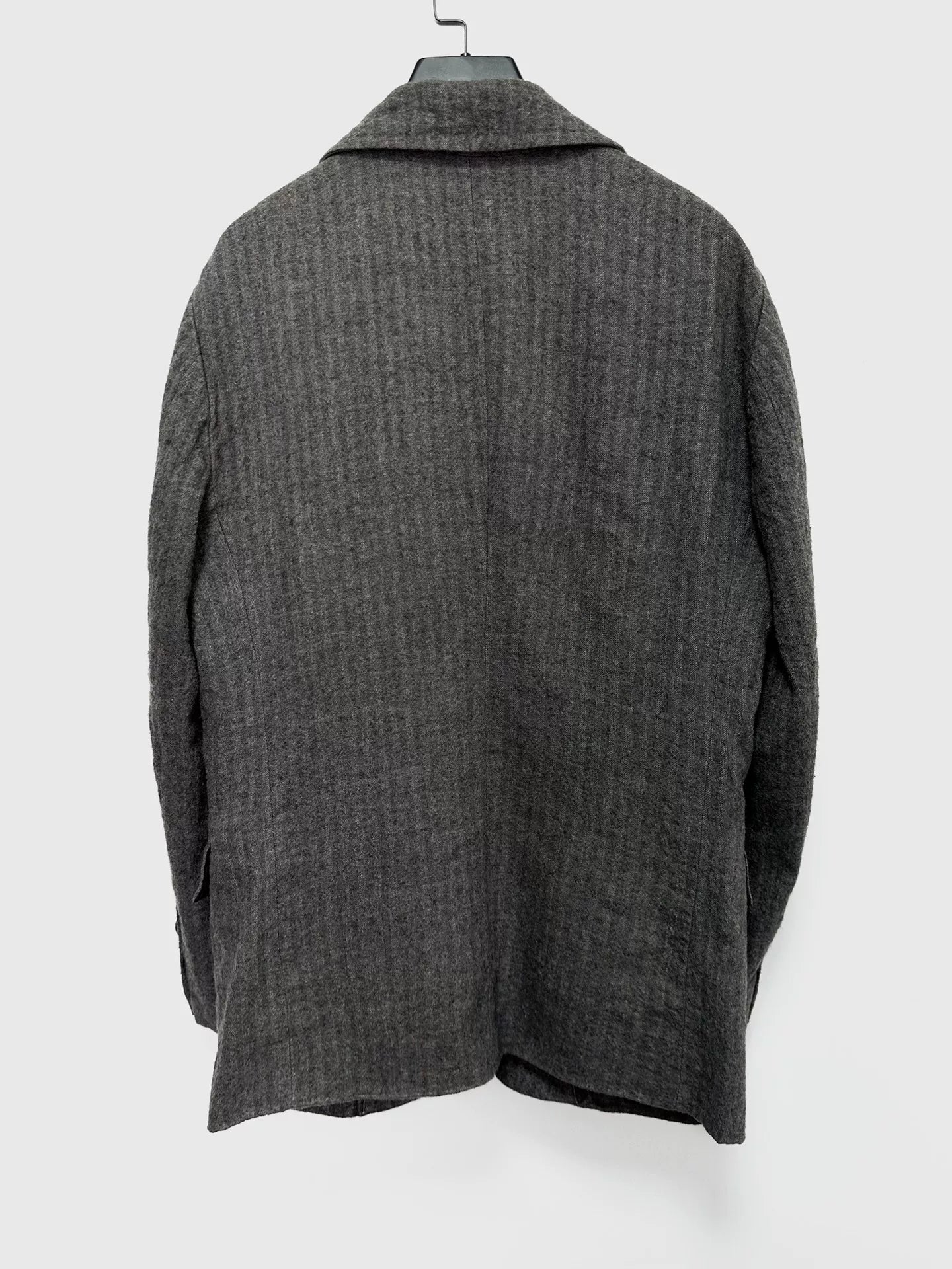 wool blend oversized gray jacket