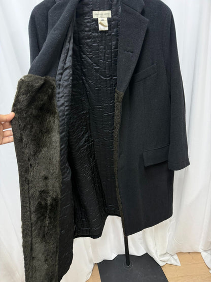 Dries Van Noten Fur Collar Loose Coat